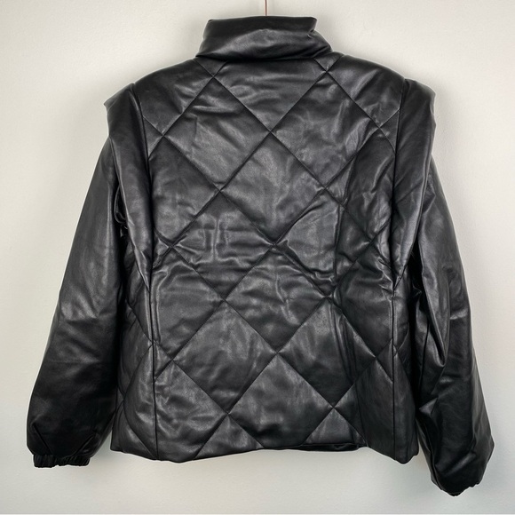 REVOLVE PISTOLA Quilted Vegan Leather convertible Jacket - Picture 7 of 12